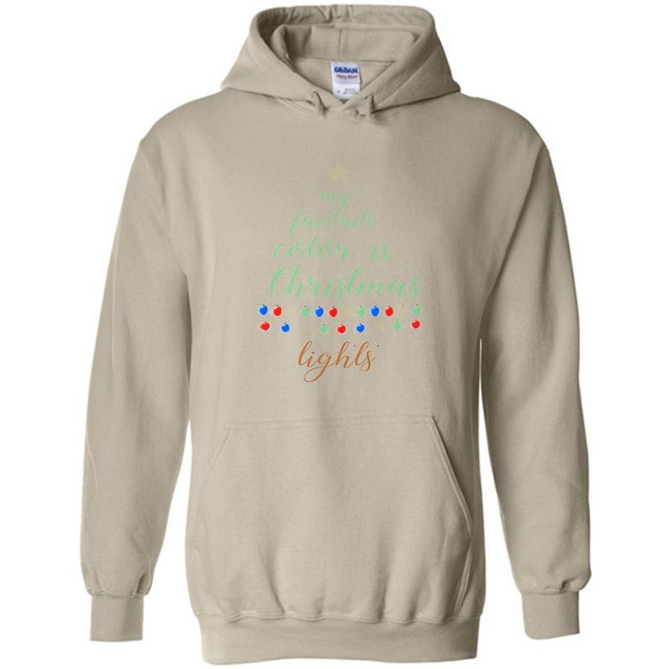 My Favorite Color is Christmas Lights Xmas Sporty T-Shirt - Hoodie