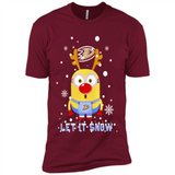 Minion Anaheim Ducks Ugly Christmas Sweater Let it Snow - Premium Short Sleeve T-Shirt