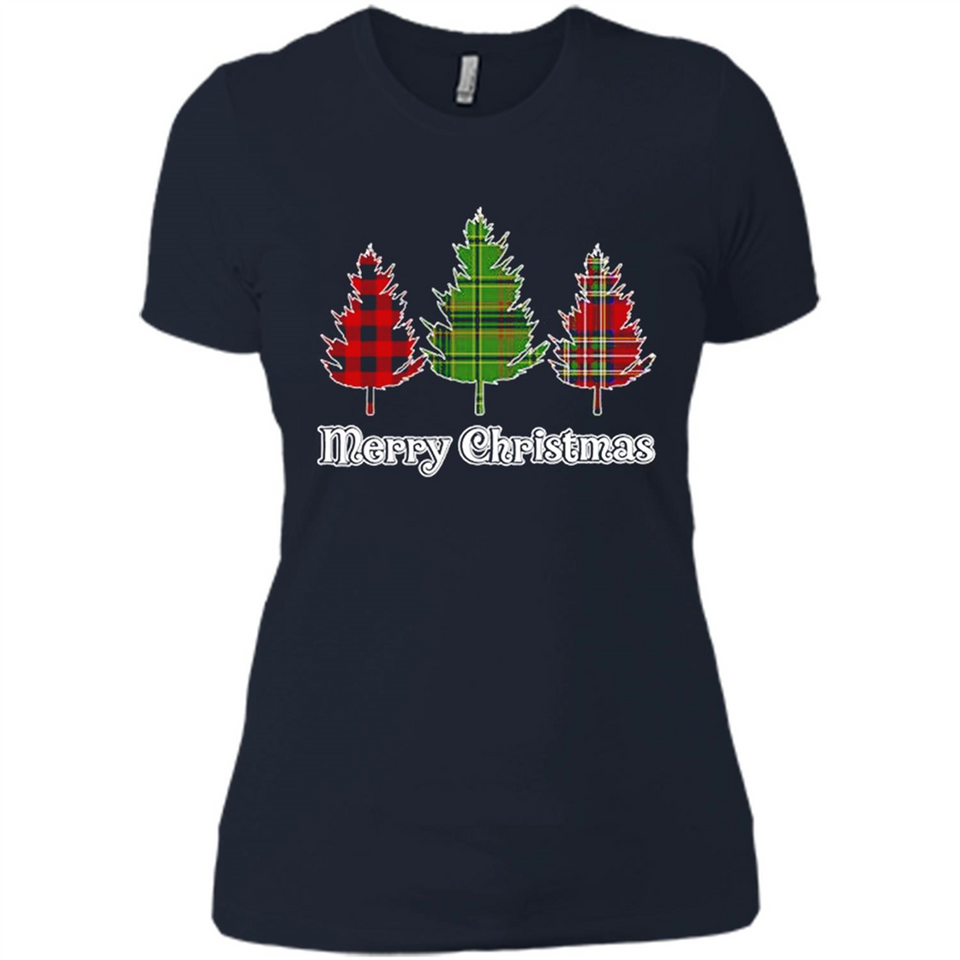 Plaid Christmas Tree Shirt Merry Christmas Plaid is Rad