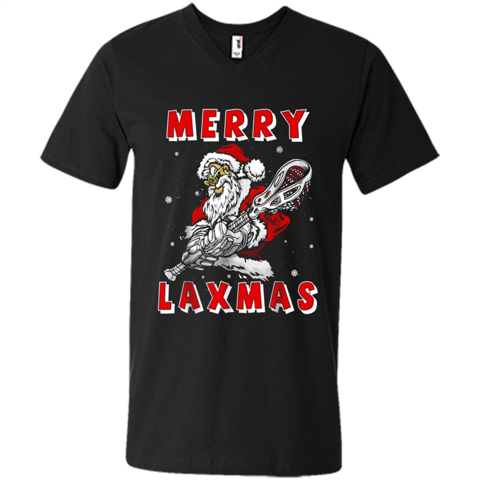 Lacrosse Merry Laxmas Santa - Men's V-Neck