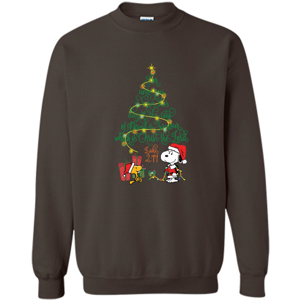 Snoopy-Woodstock-Christmas-tree-for-unto-you-is-born-this-day