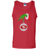 Amazing tee San Francisco 49ers Glitter Grinch Monogram Ornament Christmas Gift - Tank Top