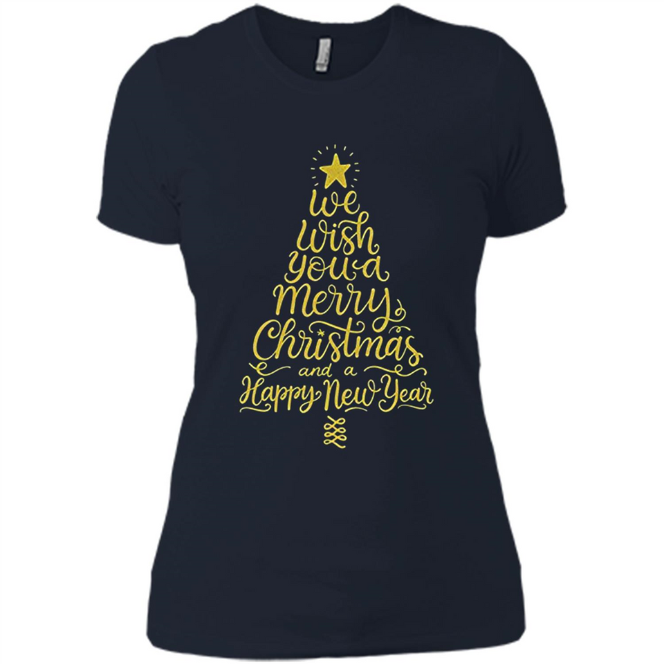 Christmas Tree T-Shirt Funny Mery Christmas Gift Idea - Ladies' Boyfriend T-Shirt