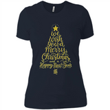 Christmas Tree T-Shirt Funny Mery Christmas Gift Idea - Ladies' Boyfriend T-Shirt