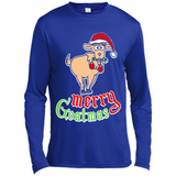 Christmas Merry Goatmas Goat Shirt Santa Hat - Canvas Long Sleeve T-Shirt