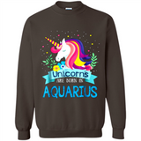 Unicorns are born in Aquarius Birthday Rainbow Gift Custom Ultra Cotton