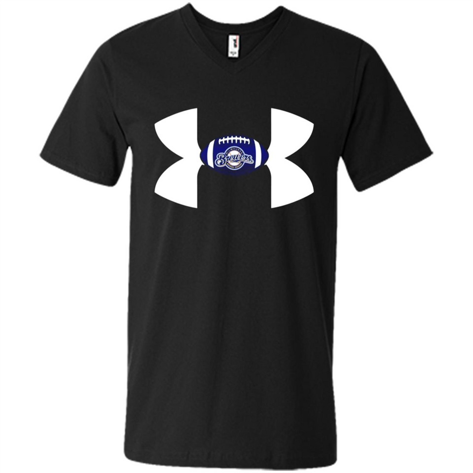Milwaukee Brewers Under Armour Logo - Men's V-Neck