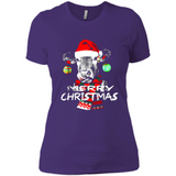 Fabulous Mooey christmas Heifers Cow Christmas lights - Ladies' Boyfriend T-Shirt