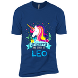 Unicorns are born in Leo Birthday Rainbow Gift Ladies Custom