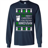 Merry Christmas You Filthy Whovian ugly sweater PINGPONG