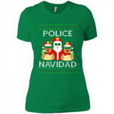 FUNNY POLICE NAVIDAD T-SHIRT Santa Christmas Party - Ladies' Boyfriend T-Shirt