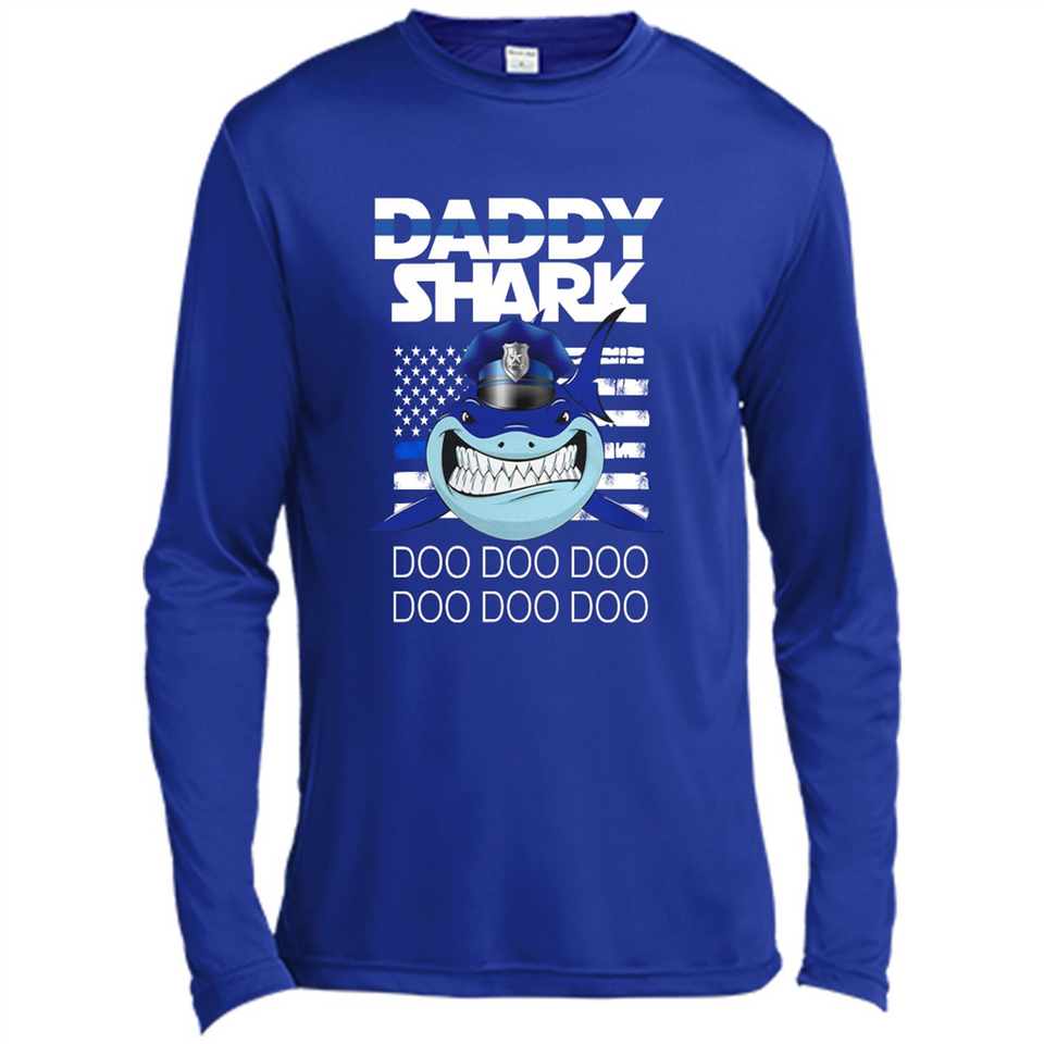 Police Daddy Shark Blue Line Tee