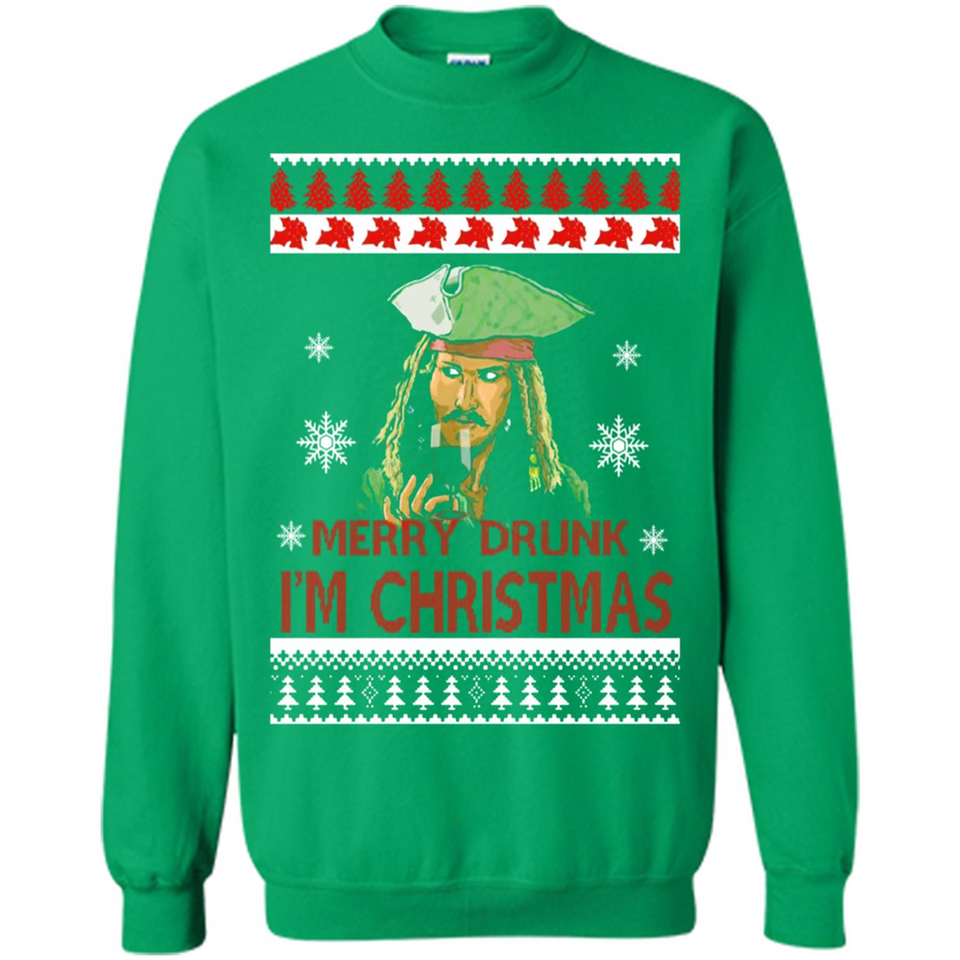 Jack sparrow Merry Drunk I'm Christmas - Sweatshirt