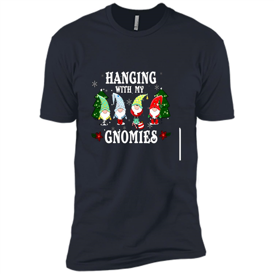 Christmas Garden Gnome Hanging With My Gnomies - Premium Short Sleeve T-Shirt
