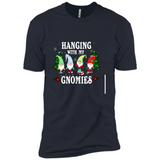 Christmas Garden Gnome Hanging With My Gnomies - Premium Short Sleeve T-Shirt