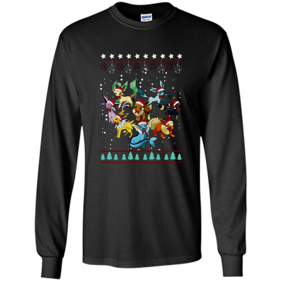 Pokemon Eeveelutions Ugly Christmas Sweater Perfect Christmas PINGPONG