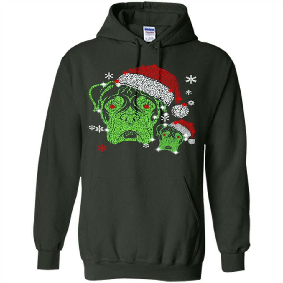 Boxer Dog diamond Christmas - Hoodie