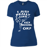 Kick Boxing Shirt Kick Boxer Boxing Workout - Ladies' Boyfriend T-Shirt