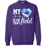 Carolina Panthers Football My Heart is on that Field - Sweatshirt