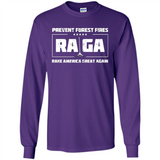 Prevent Forest Fires Rake America Great Again Shirt PINGPONG - Long Sleeve T-Shirt