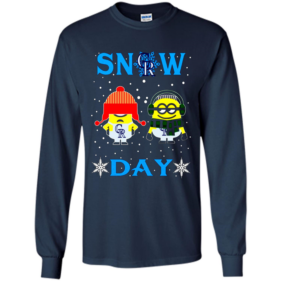 Snow Day Shirt For Colorado Rockies Vs Minion Fans pingpong