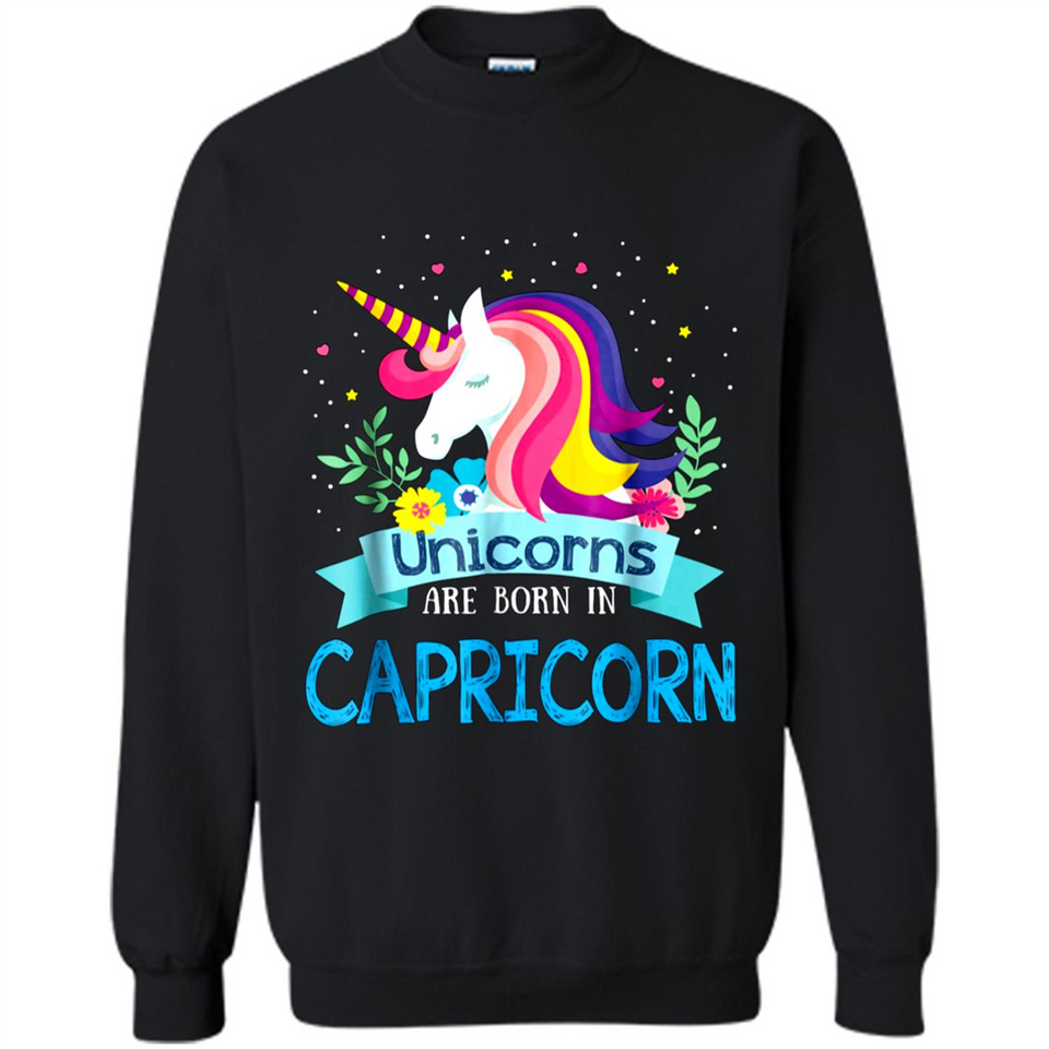 Unicorns are born in Capricorn Birthday Rainbow Gift Custom Ultra Cotton