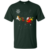 Christmas Unicorn Rudolph and Santa - Shirt
