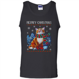 Christmas Ugly Sweater Cat With Christmas Meowy Chritstmas - Tank Top