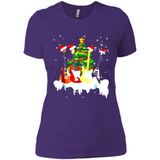 Santa Hat Electric Guitar Classical Guitar Christmas shirt Ladies' Boyfriend
