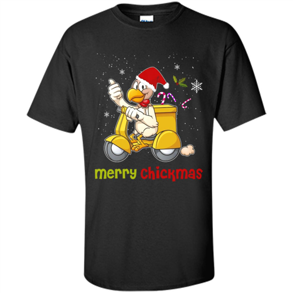 Funny Santa Christmas Chicken Shirt - Merry Chickmas - Shirt