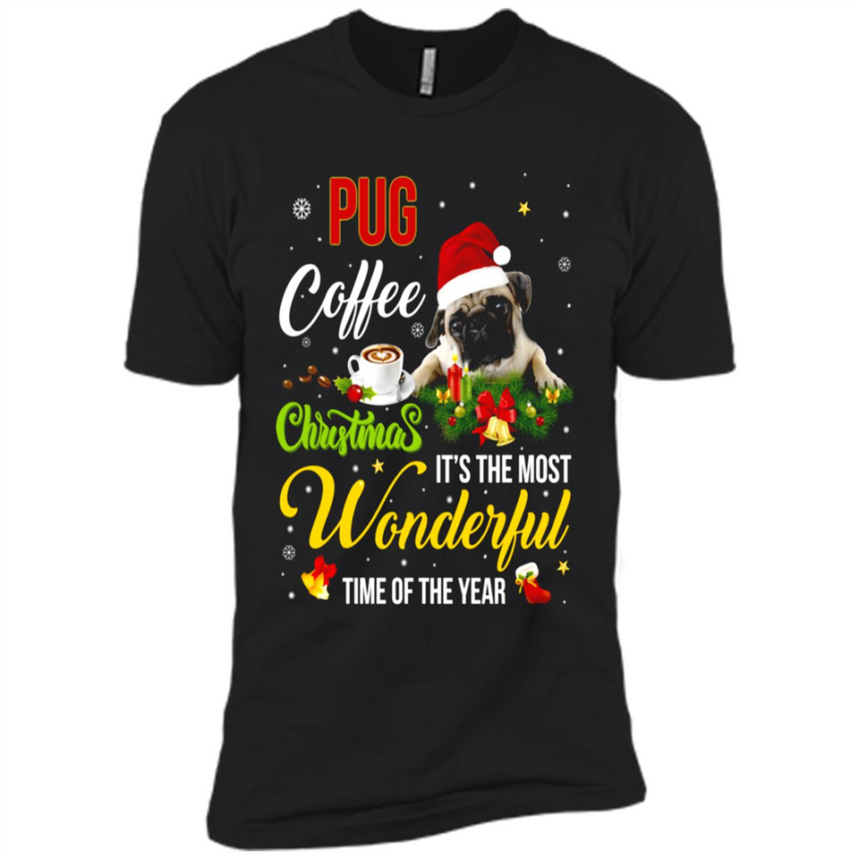 Pug Coffee Wonderful Christmas