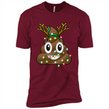 Reindeer Poop Emoji Cute Merry Christmas T-Shirt - Premium Short Sleeve T-Shirt