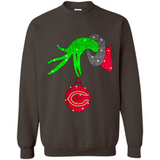 GRINCH HAND HOLDING CHICAGO BEARS GLITTER CHRISTMAS PINGPONG