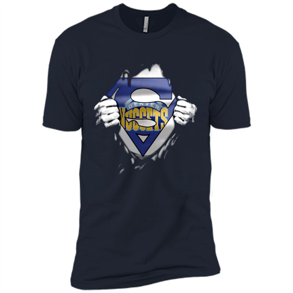 Denver Nuggets And Superman Fans - Premium Short Sleeve T-Shirt