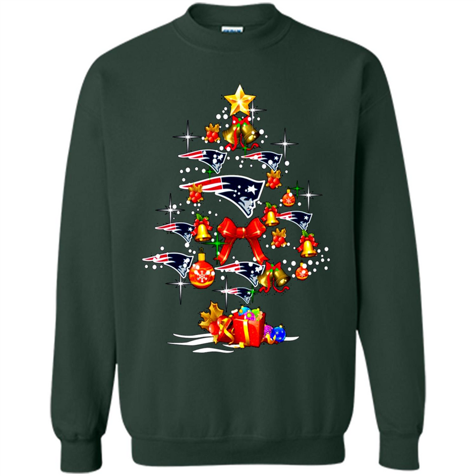 New England Patriots Christmas Tree sweater PINGPONG