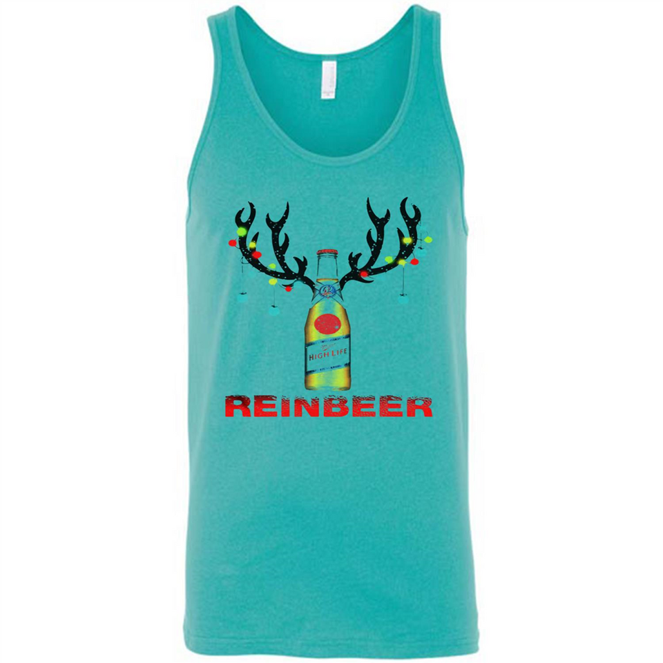 Miller High Life beer reinbeer Christmas - Canvas Unisex Tank