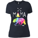 Mama Bear Shirt Tie Dye Family Vacation & Camping Tee - Ladies' Boyfriend T-Shirt