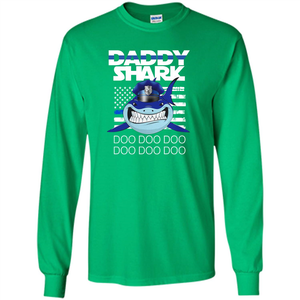 Police Daddy Shark Blue Line Tee