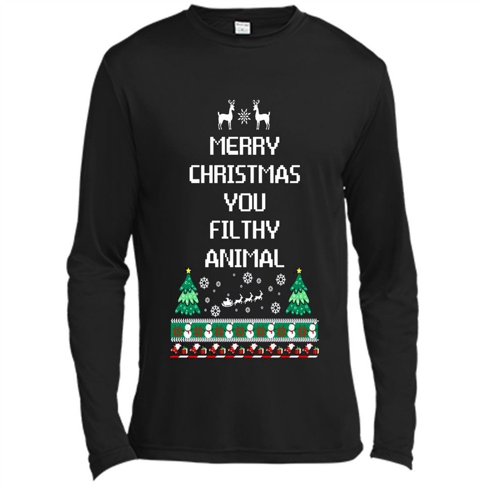 Merry Christmas You Filthy Animal Sweatshirt PINGPONG