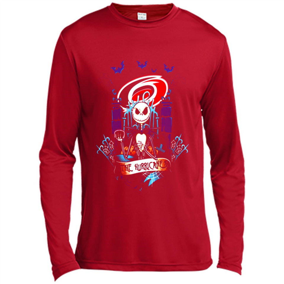 Carolina Hurricanes Halloween The Nightmare Before Christmas - Canvas Long Sleeve T-Shirt