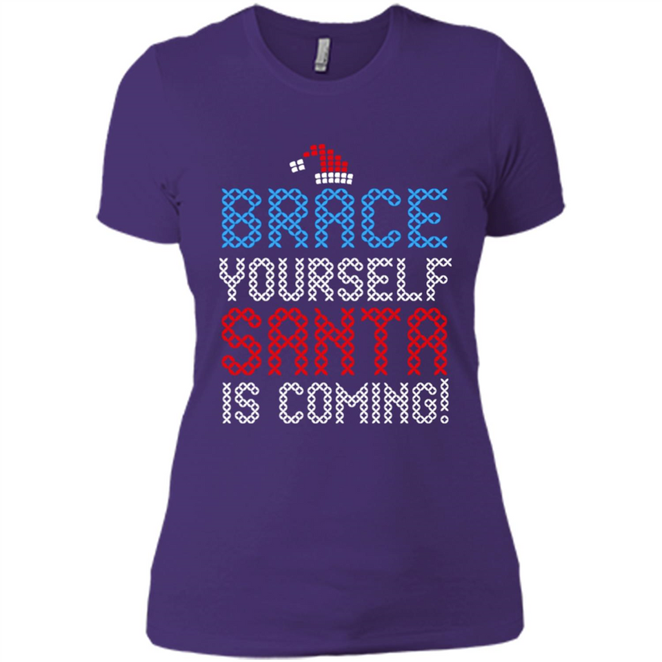 Brace Yourself Santa is coming Christmas - Ladies' Boyfriend T-Shirt