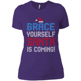 Brace Yourself Santa is coming Christmas - Ladies' Boyfriend T-Shirt