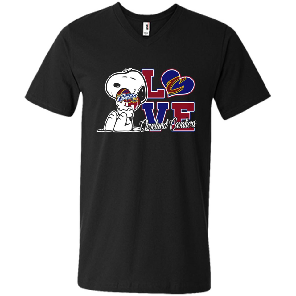Snoopy loves NBA Cleveland Cavaliers - Men's V-Neck
