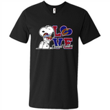 Snoopy loves NBA Cleveland Cavaliers - Men's V-Neck