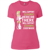 Shirt For Dr Seuss Cat And Seattle Seahawks Fans - Ladies' Boyfriend T-Shirt