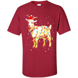 Christmas Lights Goat Wearing Santa Hat Funny Xmas - Shirt