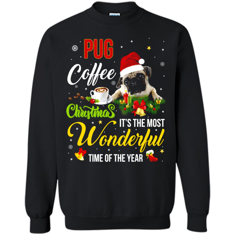 Pug Coffee Wonderful Christmas