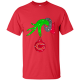 GRINCH HAND HOLDING CHICAGO BEARS GLITTER CHRISTMAS PINGPONG