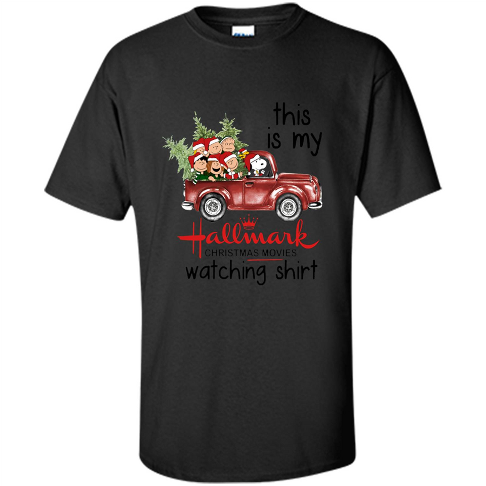 Snoopy This Is My Hallmark Christmas Movies Watching T-Shirt - Shirt