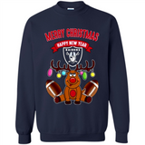 Oakland Raiders NFL Reindeer Funny Merry Christmas And Happy New Year